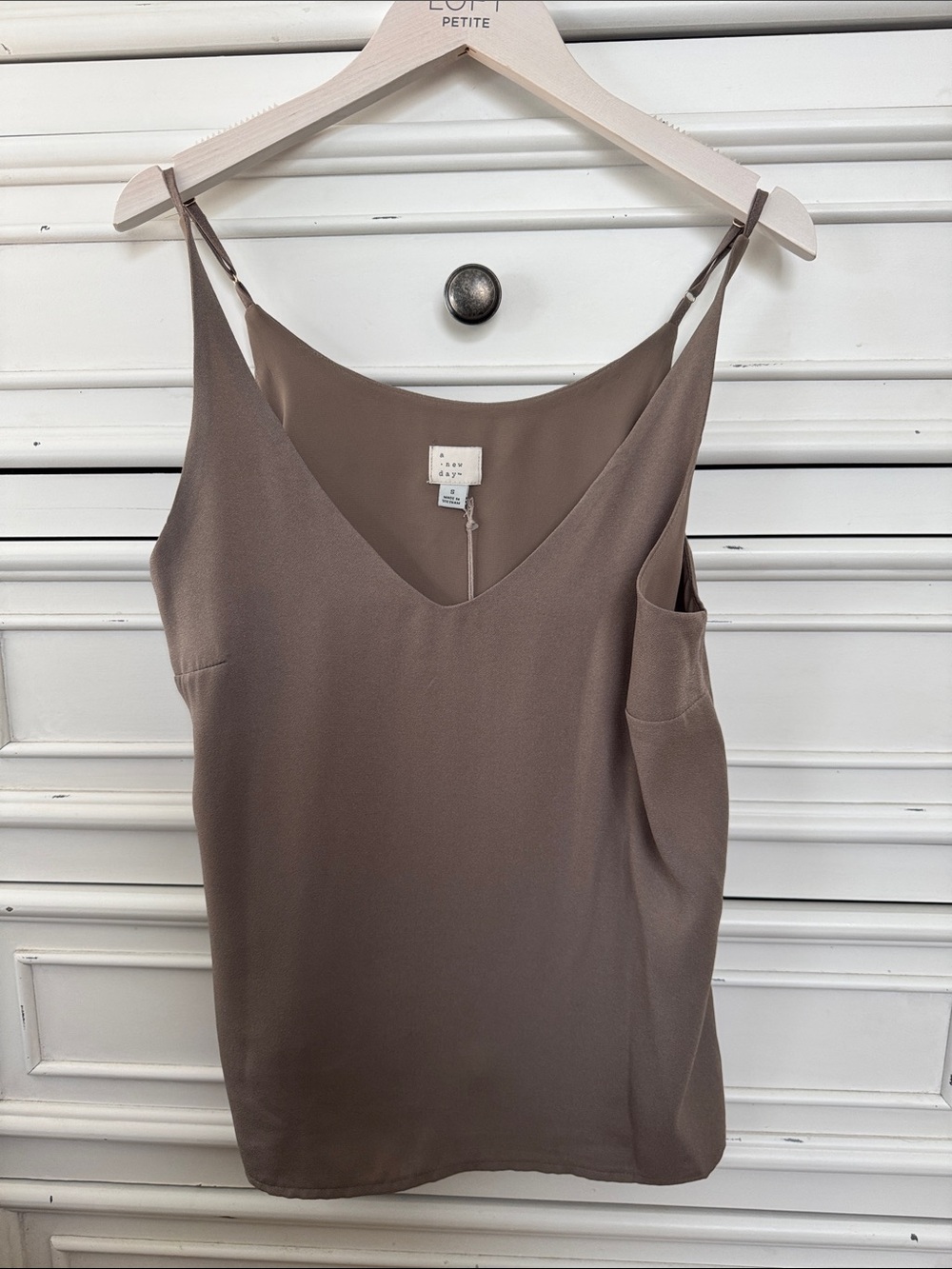 a new day Taupe V-Neck Satin Cami